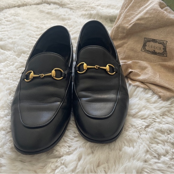 Gucci Bit Loafers Black Leather Gold Bit - Picture 4 of 7